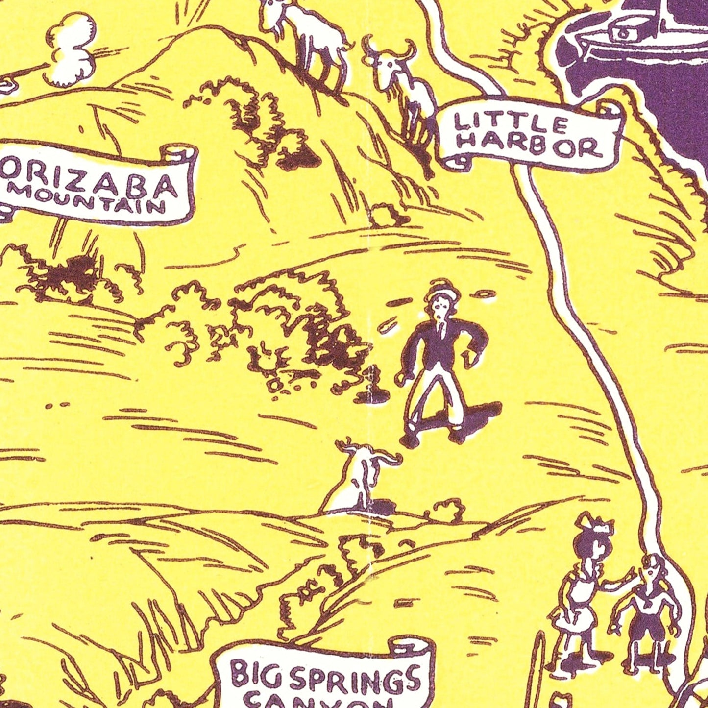 Vintage Catalina Island, California Map, 1931