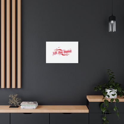 Lift Run Repeat Gym Motivation Canvas Wall Art