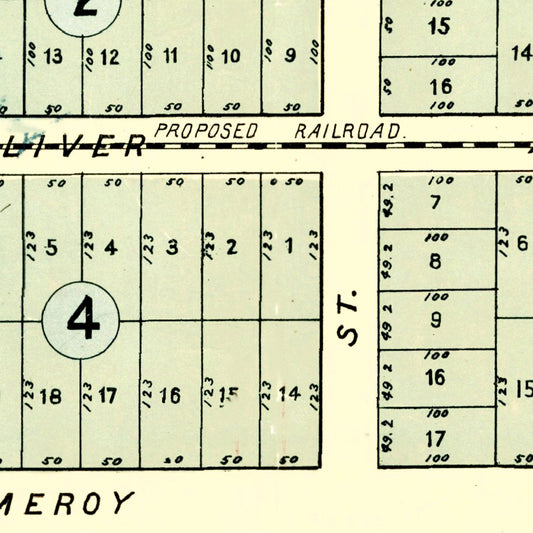 Vintage Map of Pismo Beach, California, 1887