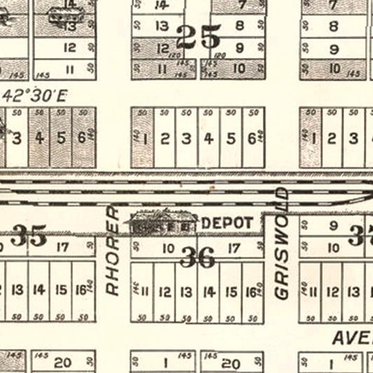Vintage Map of Kenwood, California, 1887