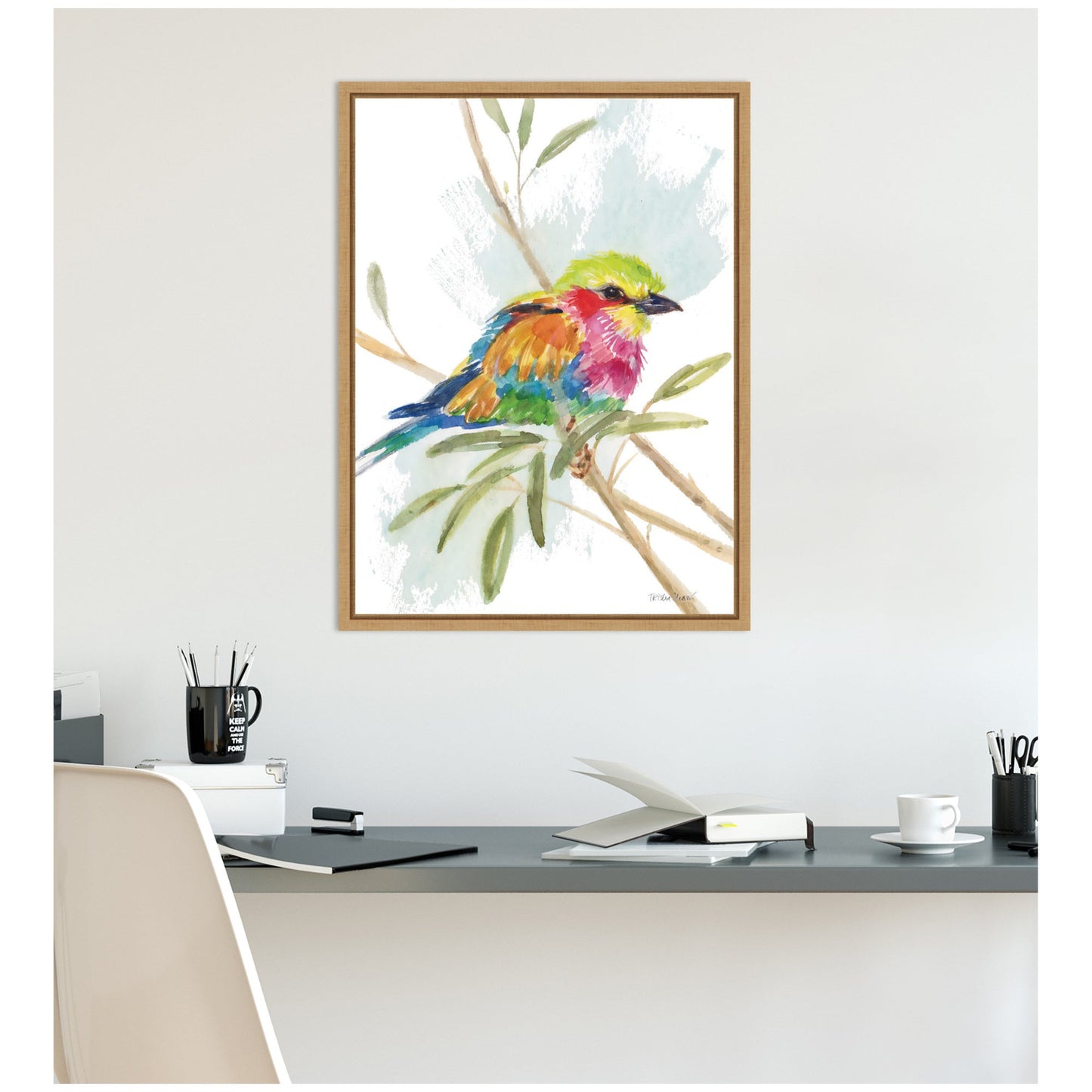 Bright Bird Framed Canvas Wall Art