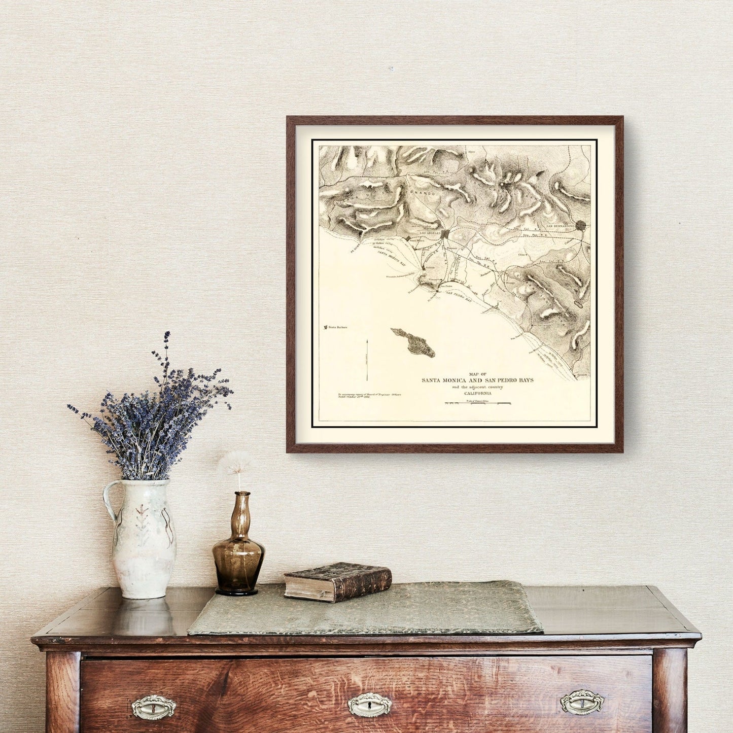 Vintage Map of Santa Monica, California, 1892