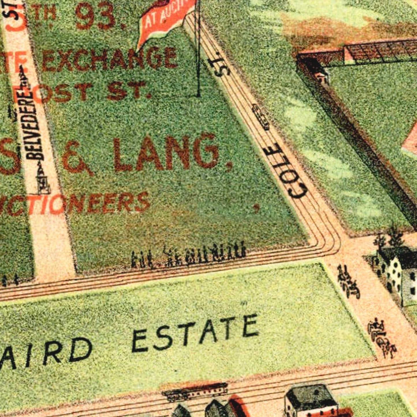 Vintage Map of Haight-Ashbury, San Francisco, 1893 II