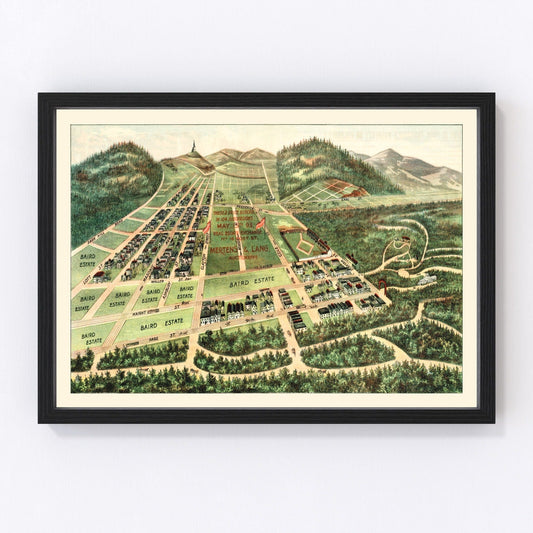 Vintage map of Haight-Ashbury, San Francisco, 1893