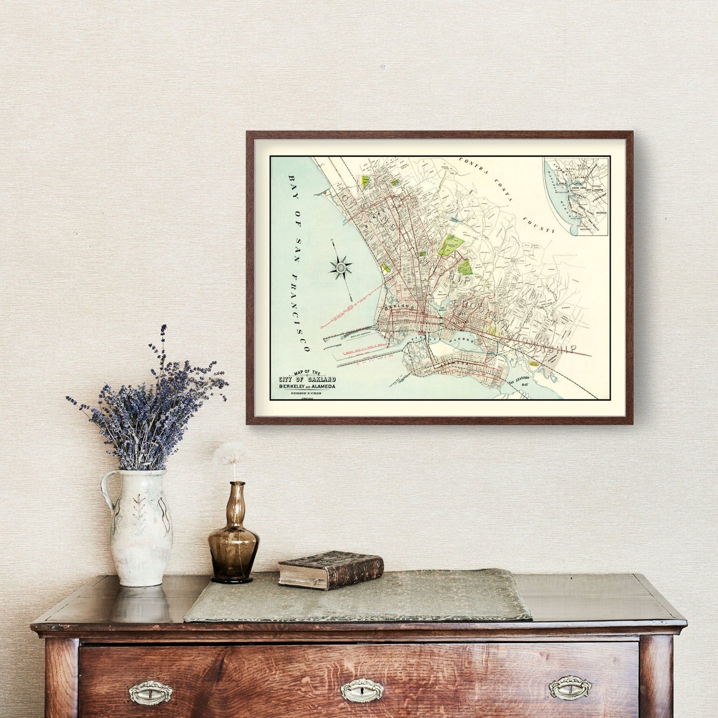 Vintage Map of Berkeley, California, 1899