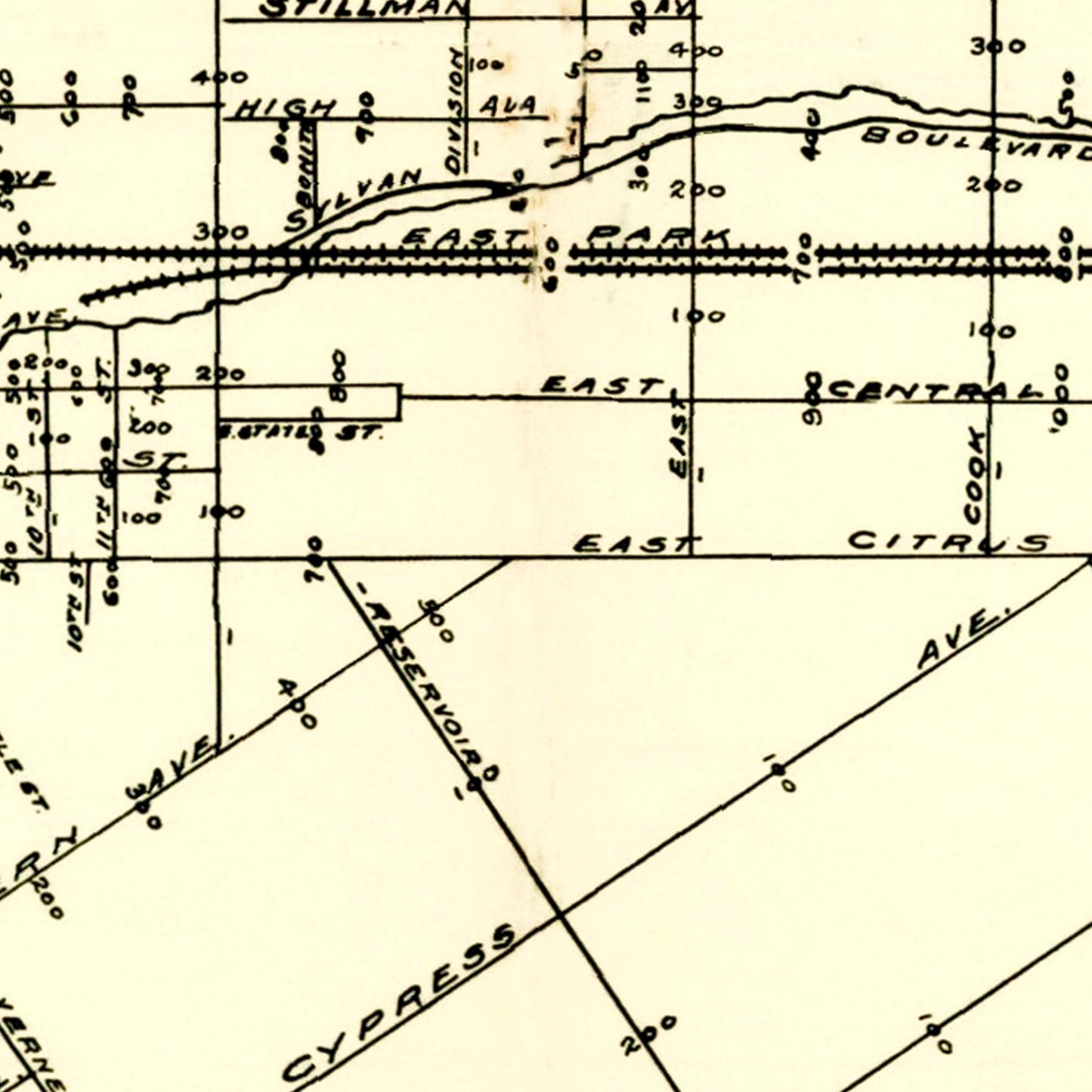 Vintage Map of San Jose, California, 1899