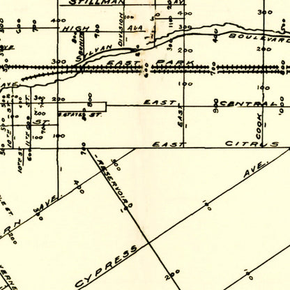 Vintage Map of San Jose, California, 1899