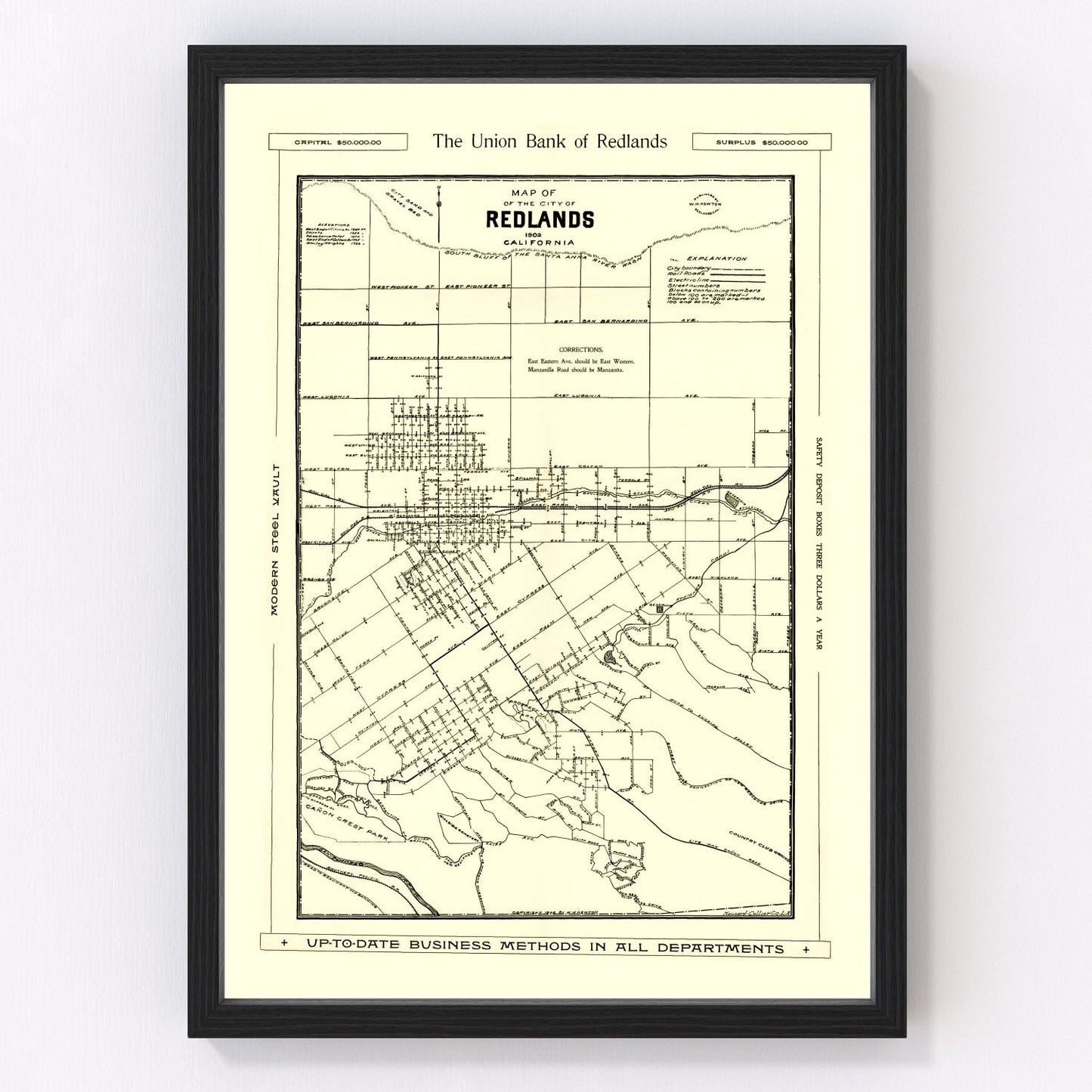 vintage map of San Jose, California, 1899, Santa Clara Valley city map