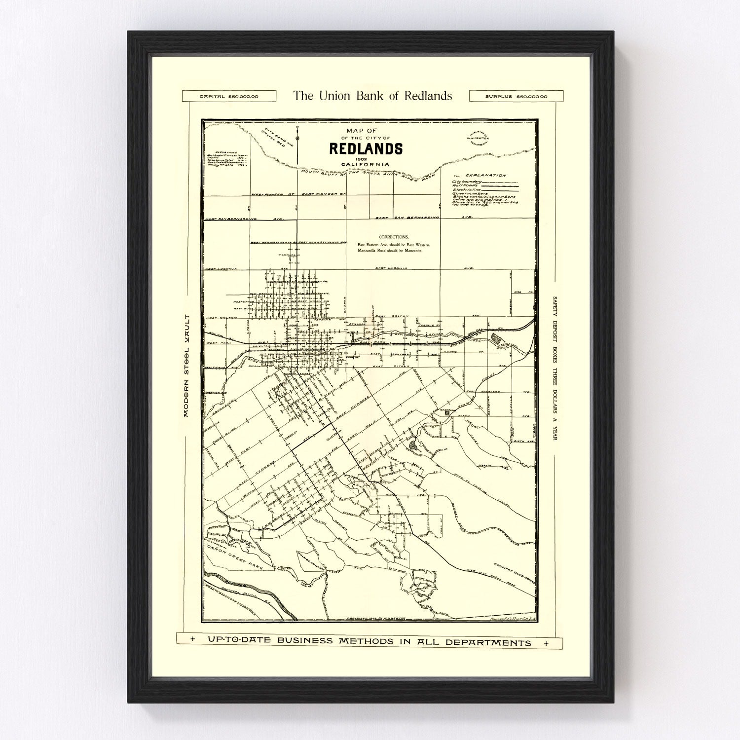 vintage map of San Jose, California, 1899, Santa Clara Valley city map