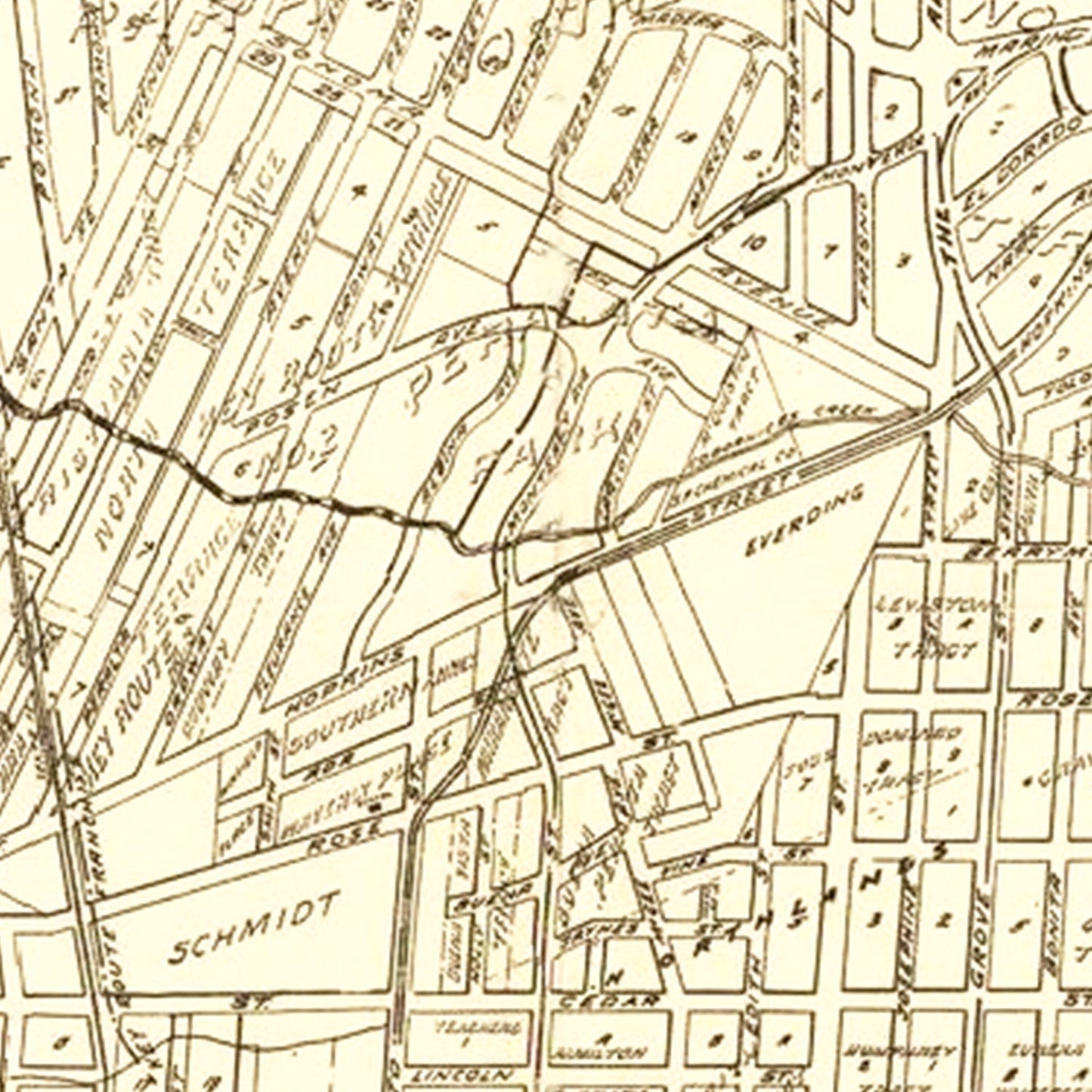 Vintage Map of Berkeley, California, 1909 Wall Art