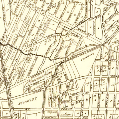 Vintage Map of Berkeley, California, 1909 Wall Art