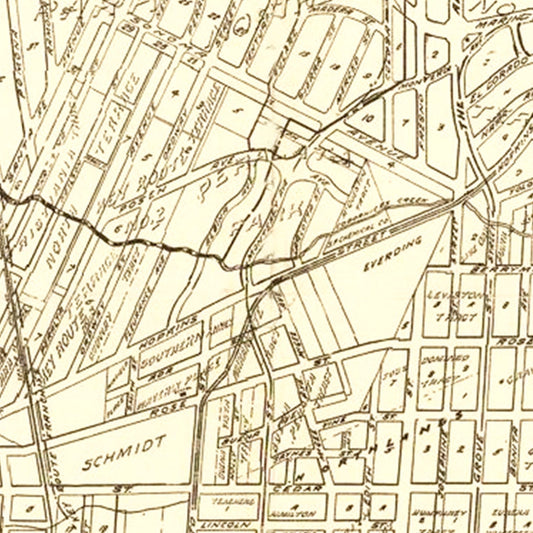 Vintage Map of Berkeley, California, 1909 Wall Art