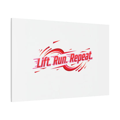 Lift Run Repeat Gym Motivation Canvas Wall Art