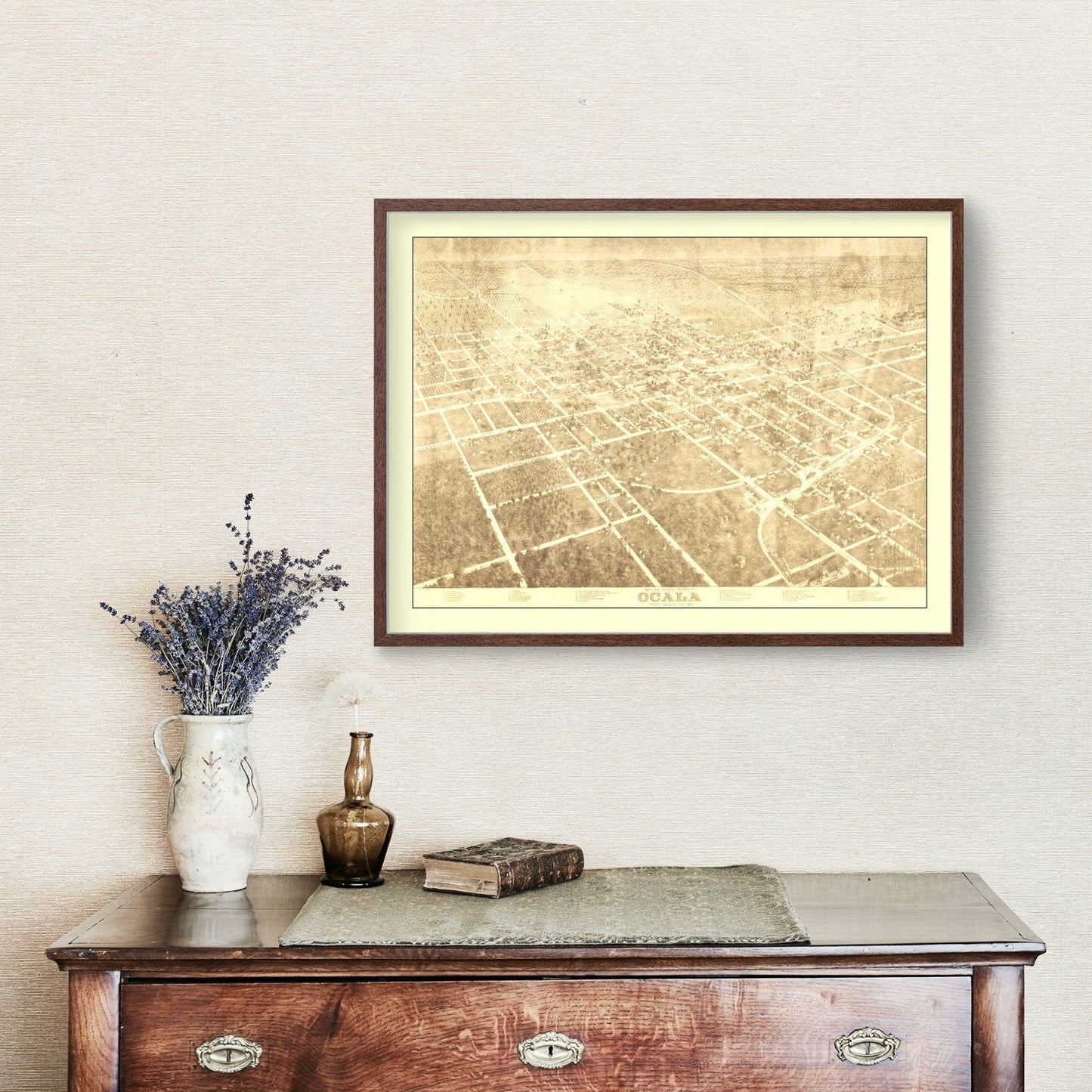 Vintage Map of Ocala, Florida, 1892