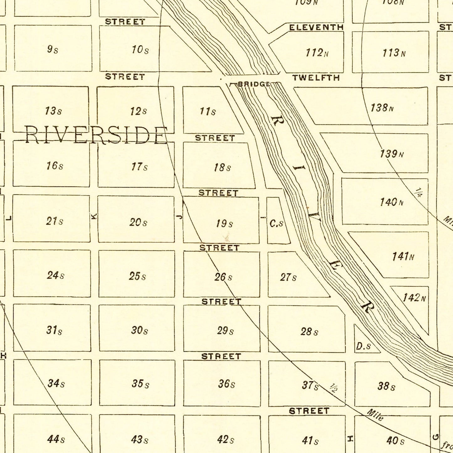 Vintage Map of Miami, Florida, 1905