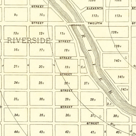 Vintage Map of Miami, Florida, 1905