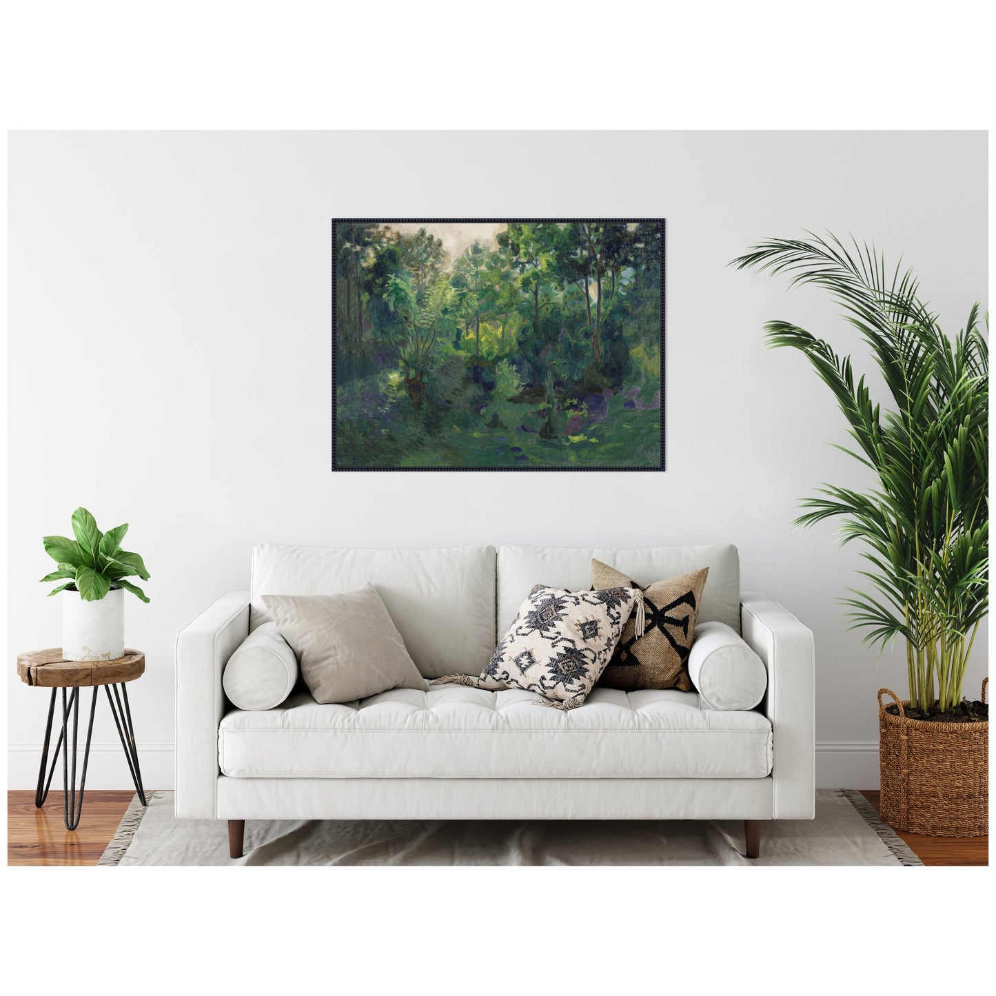Wooded Landscape Framed Canvas Wall Art