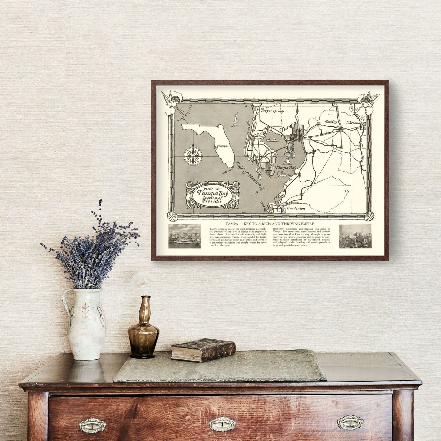 Vintage Map of Tampa, Florida, 1928