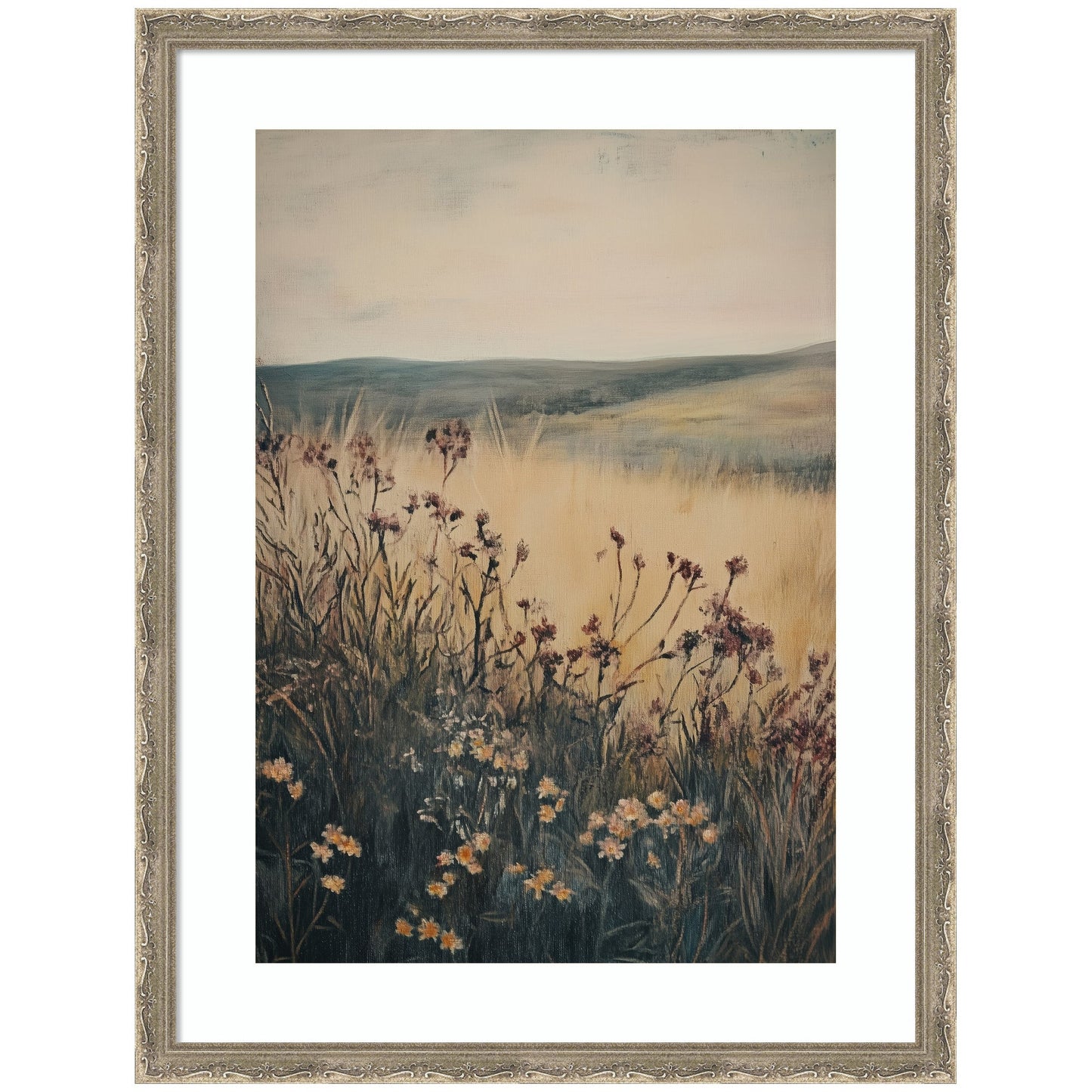 Wildflower Meadow Landscape Framed Wall Art