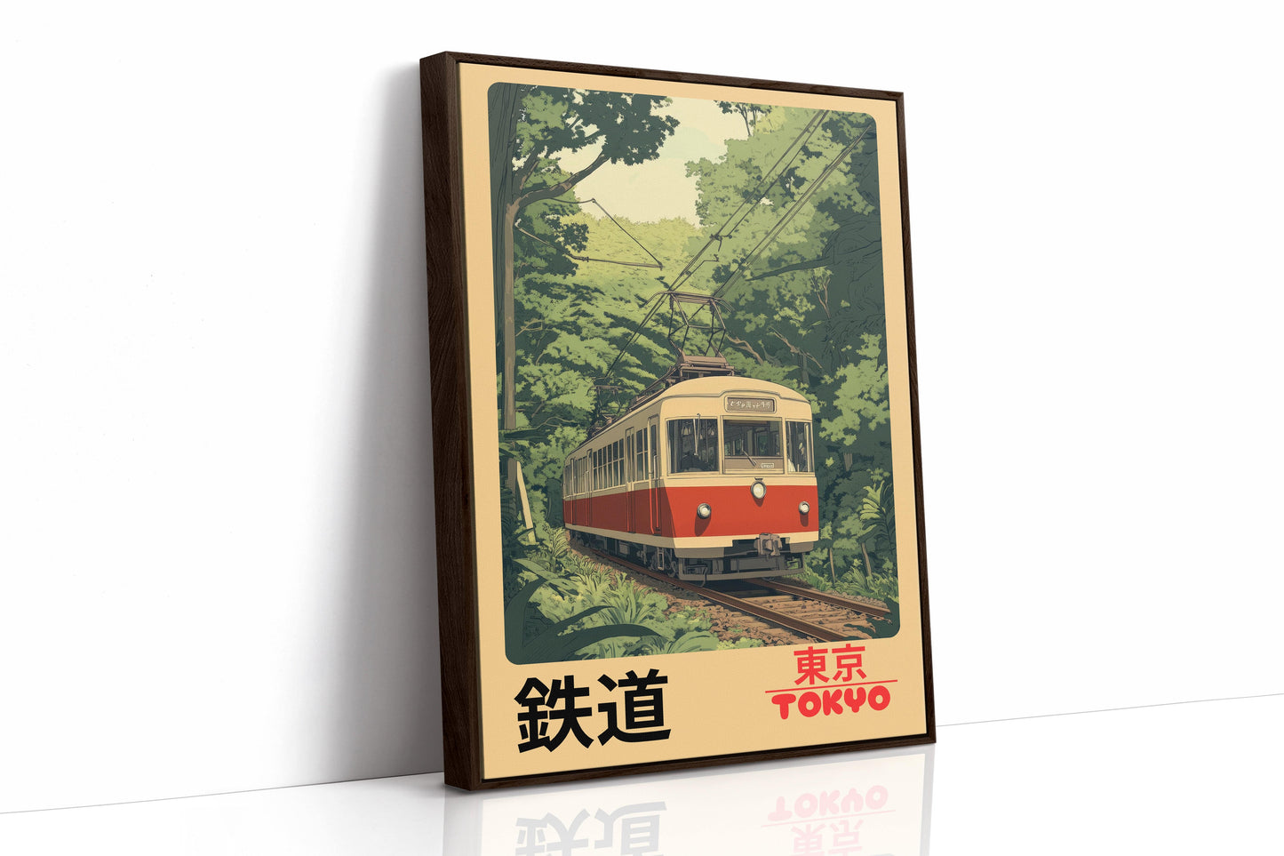 Retro Tokyo Railway Vintage Japanese Travel Print