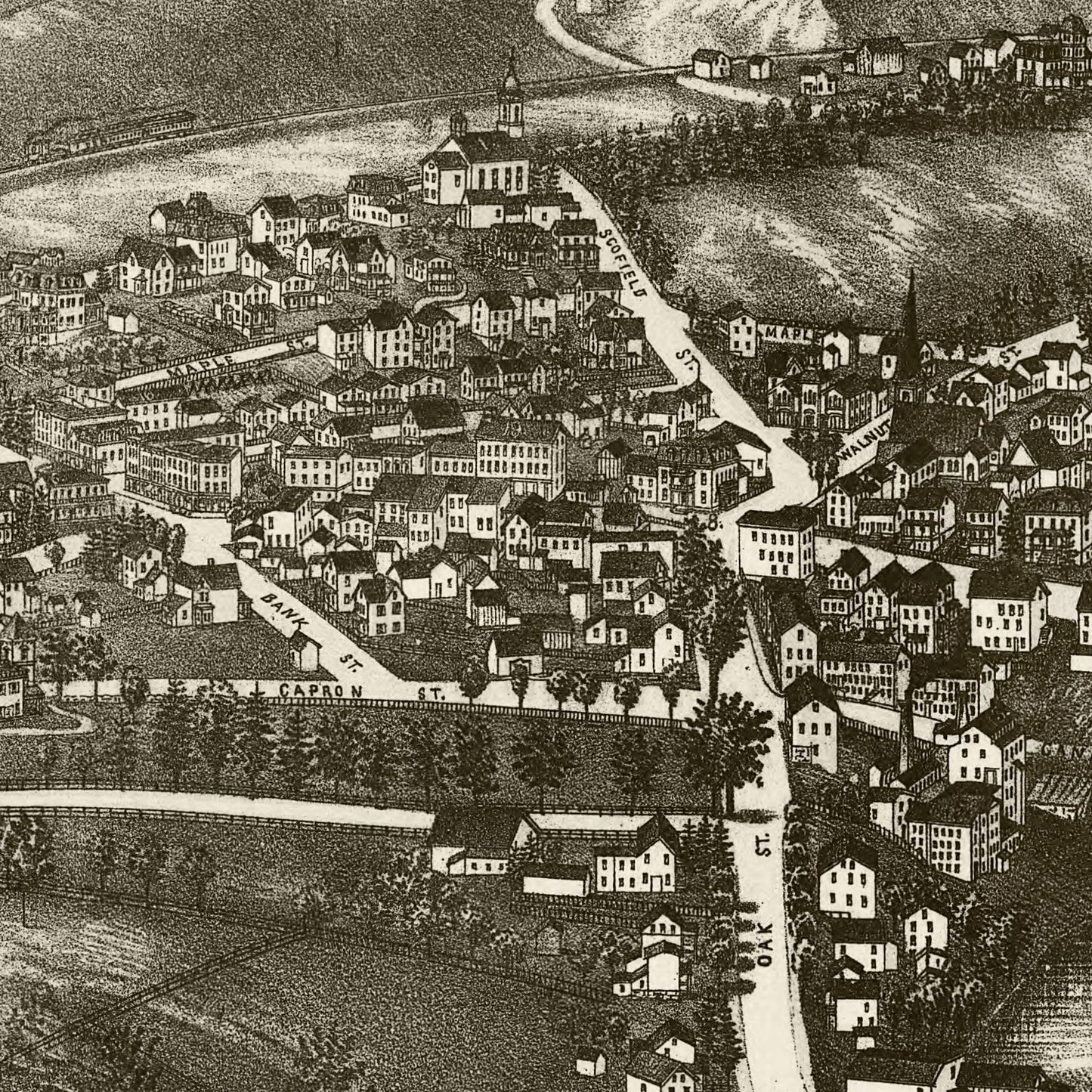 Vintage Map of Walden, New York, 1887