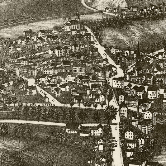 Vintage Map of Walden, New York, 1887