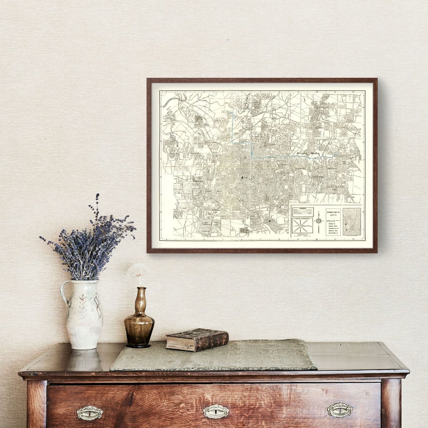 Vintage Map of Atlanta, Georgia, 1947