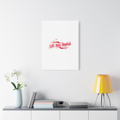 Lift Run Repeat Gym Motivation Canvas Wall Art