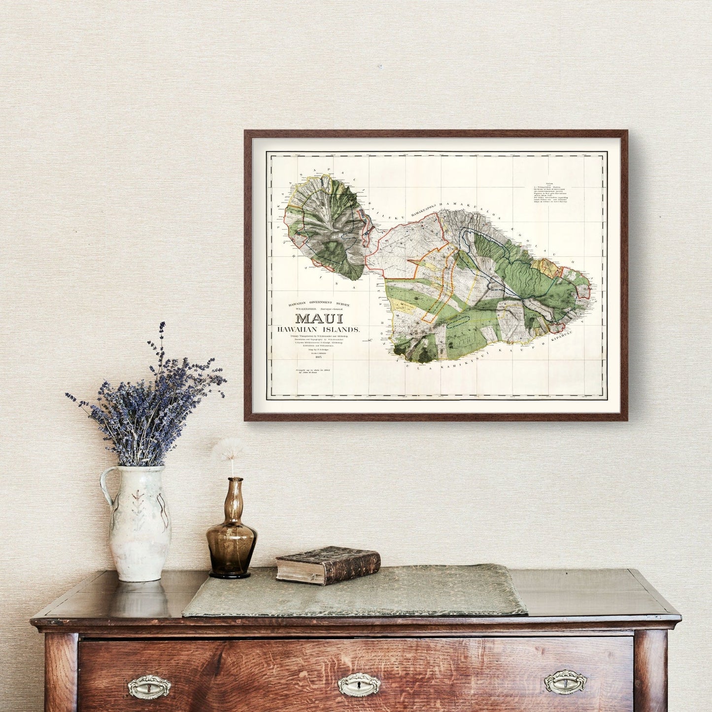 Vintage Map of Maui County, Hawaii, 1903