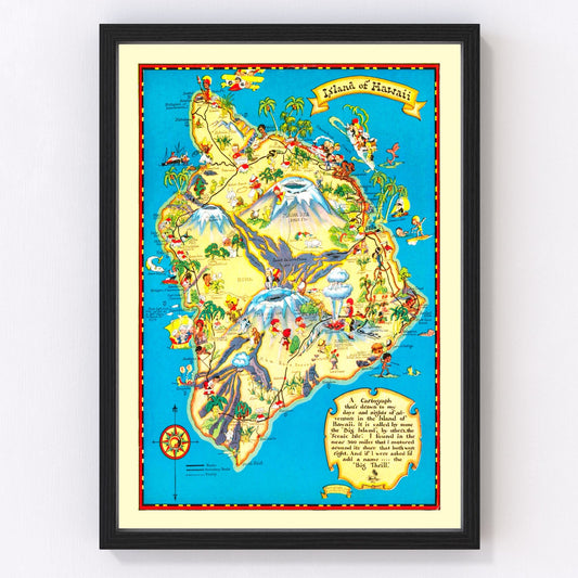 Vintage map of Hawaii County, 1931
