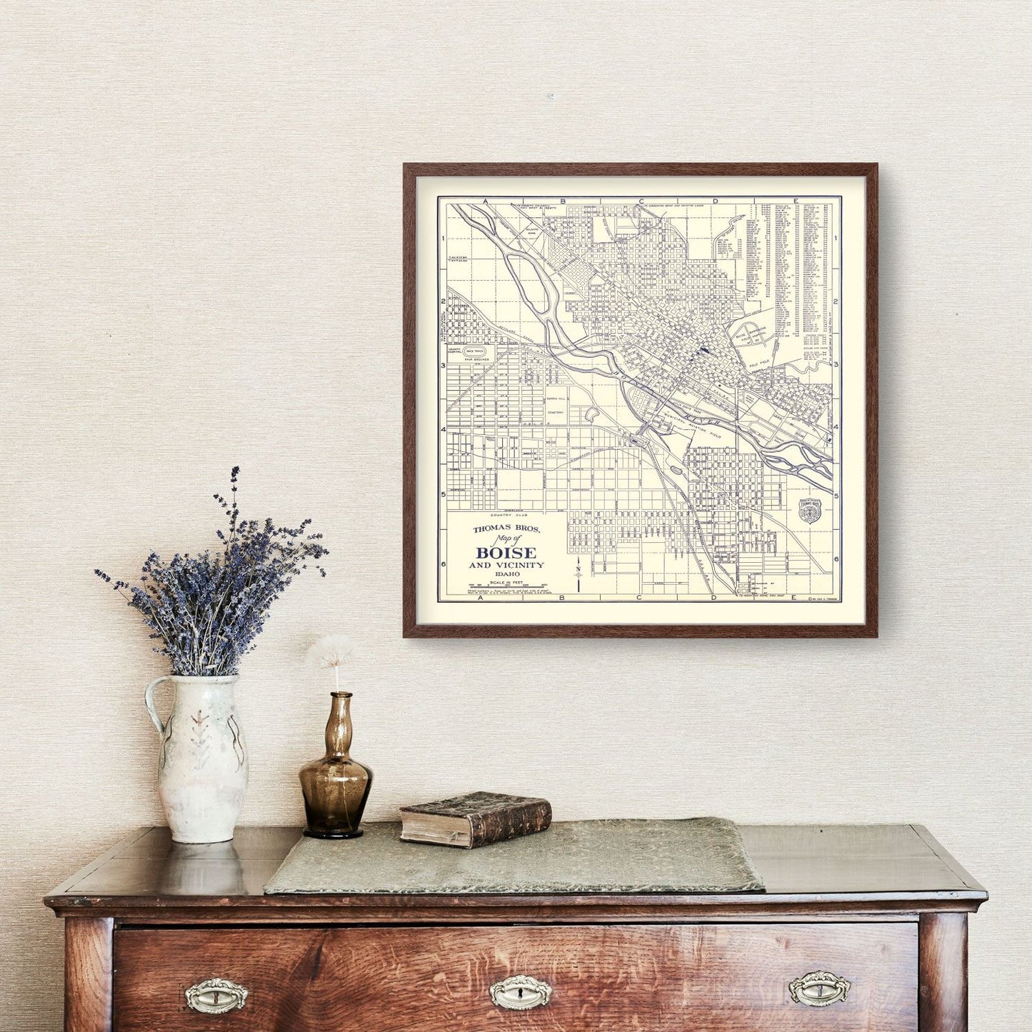 Vintage Map of Boise, Idaho, 1920