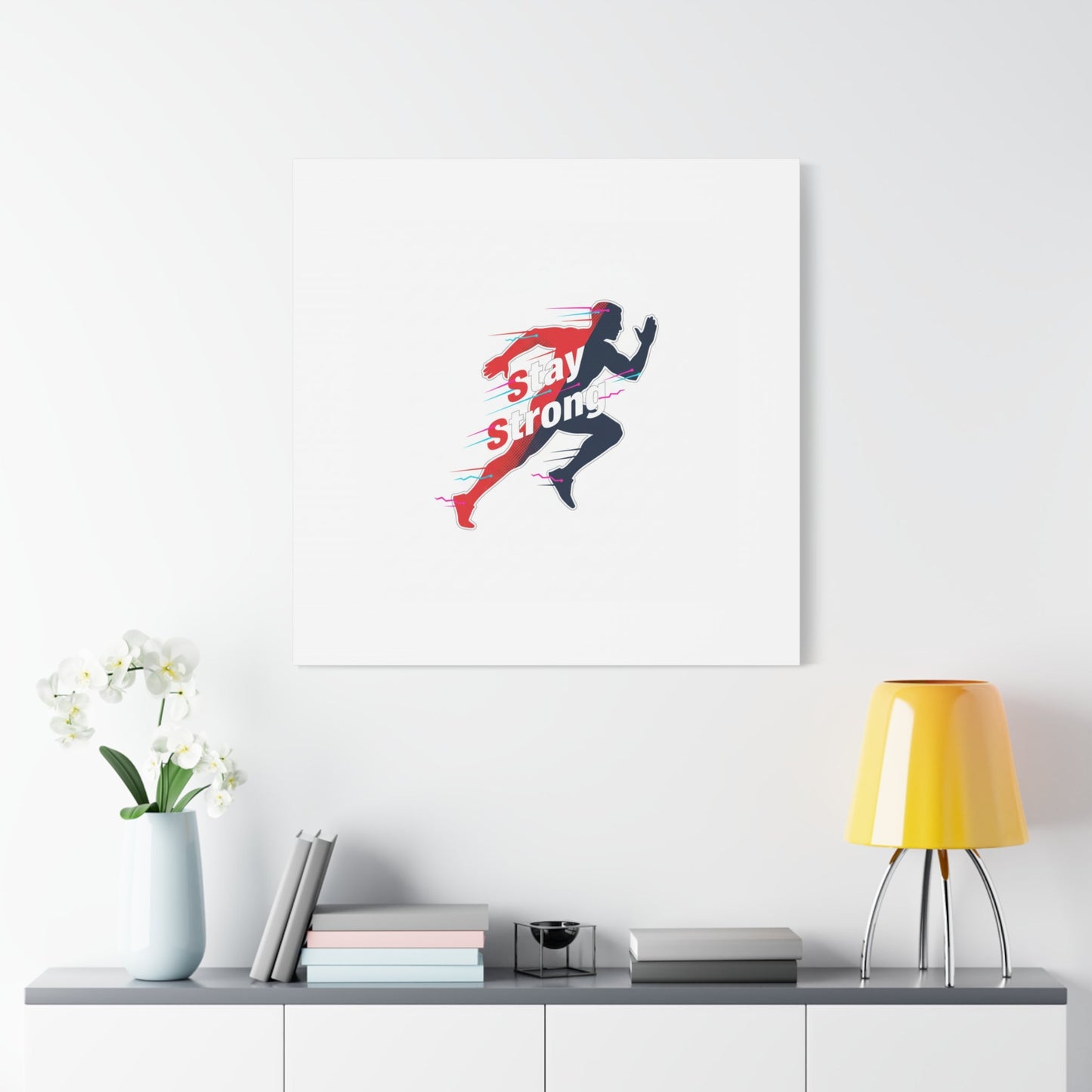 Stay Strong Runner Canvas | Fitness Motivation, Gym Wall Art