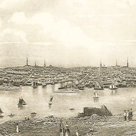 Vintage Map of Bangor, Maine, 1850