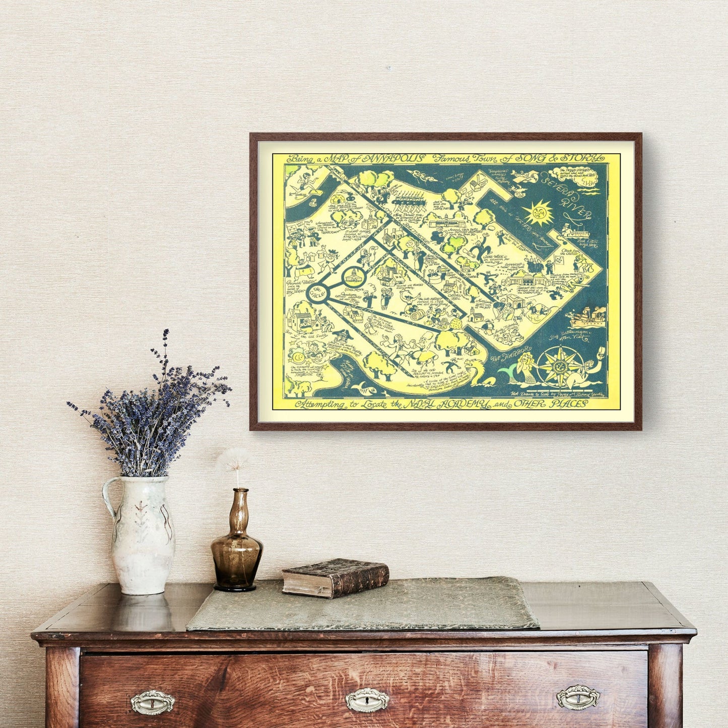Vintage Map of Annapolis, Maryland, 1932