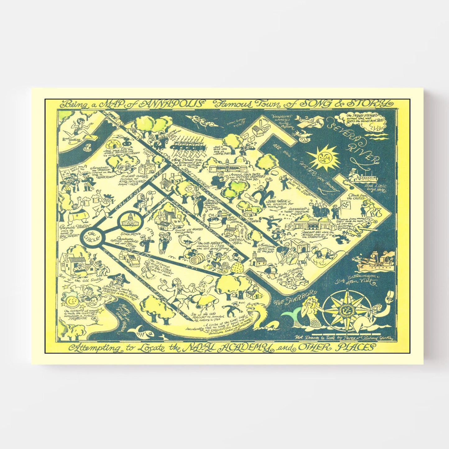Vintage Map of Annapolis, Maryland, 1932