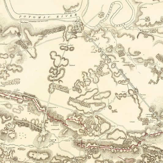 Vintage Map of Hagerstown & Funkstown, Maryland, 1879