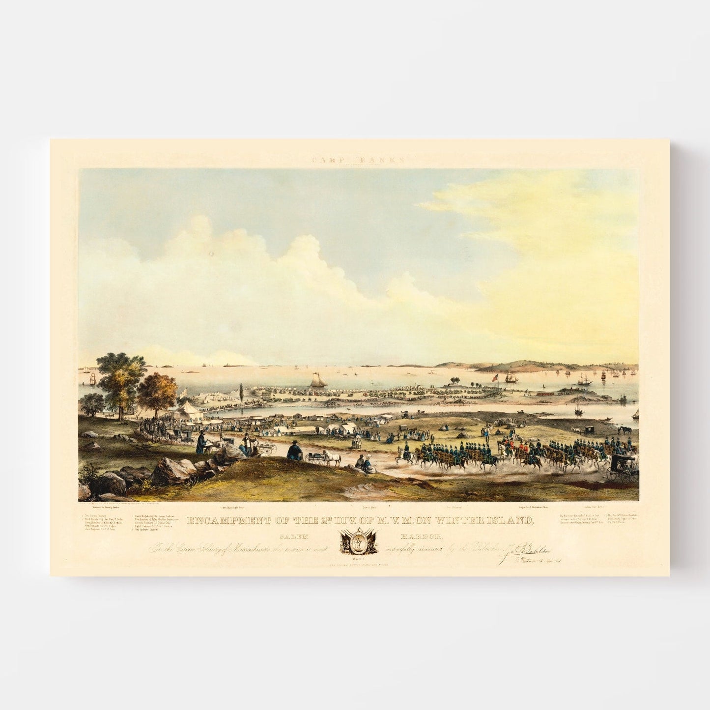 Vintage Map of Salem, Massachusetts, 1860