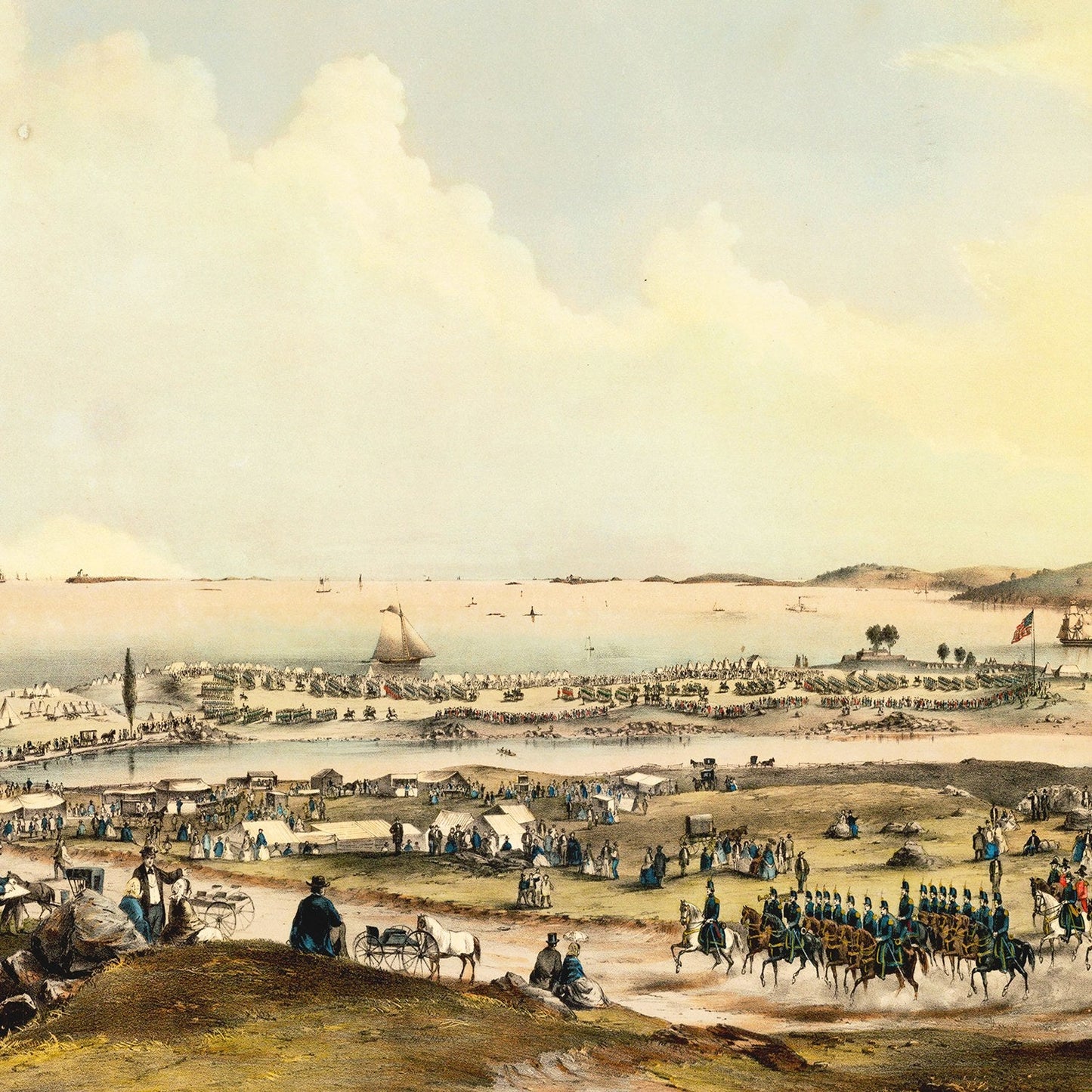 Vintage Map of Salem, Massachusetts, 1860