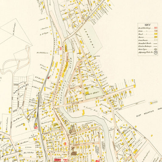 Vintage Map of Great Barrington, Massachusetts, 1900
