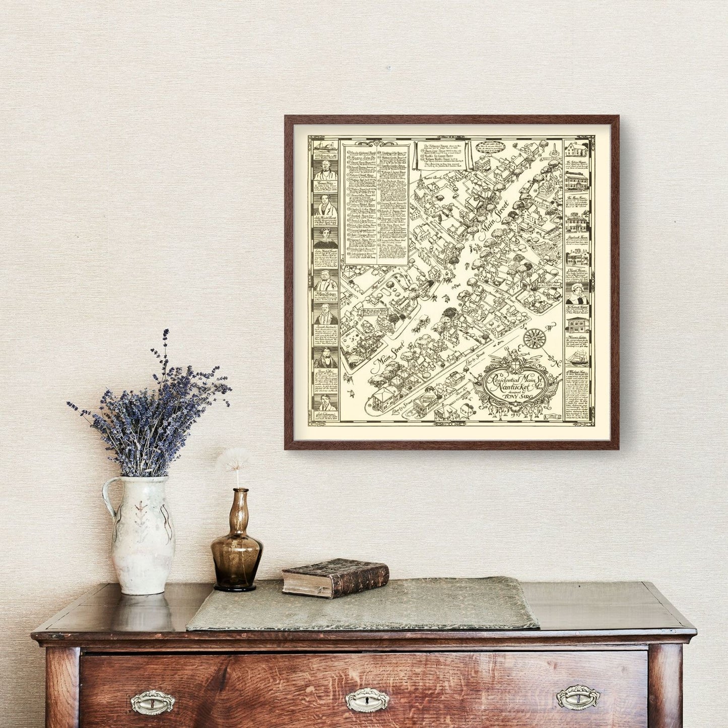 Vintage Map of Nantucket, Massachusetts, 1937