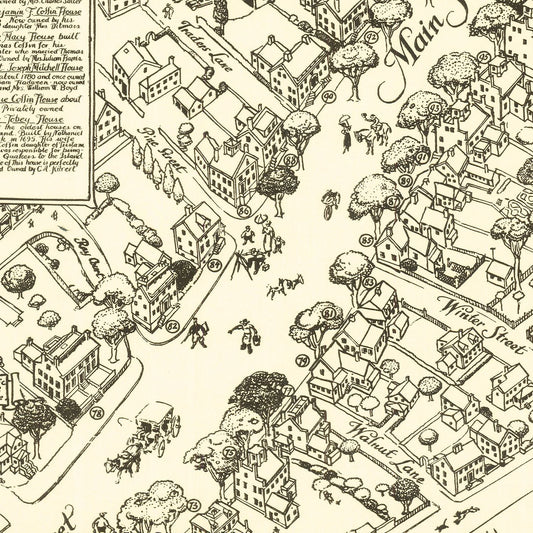 Vintage Map of Nantucket, Massachusetts, 1937