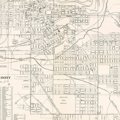 Vintage Map of Butte, Montana, 1939 Wall Art