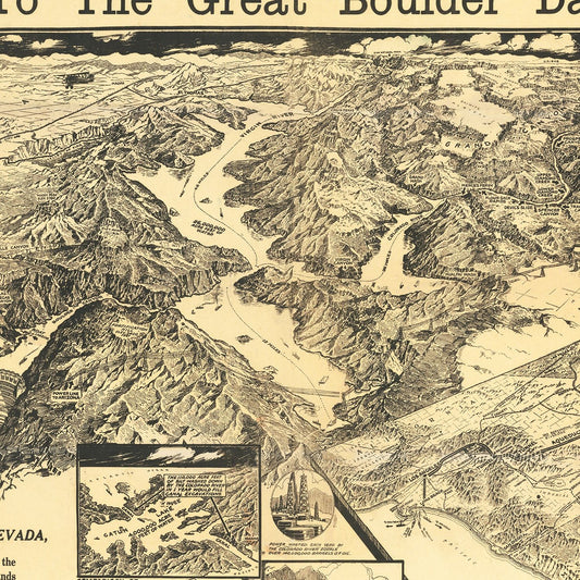 Vintage Map of Las Vegas, Nevada, 1932