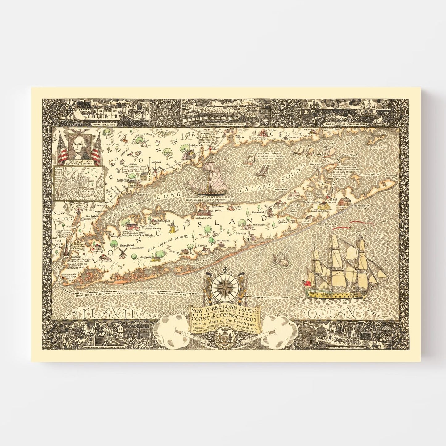 Vintage Map of New York City, New York, 1931