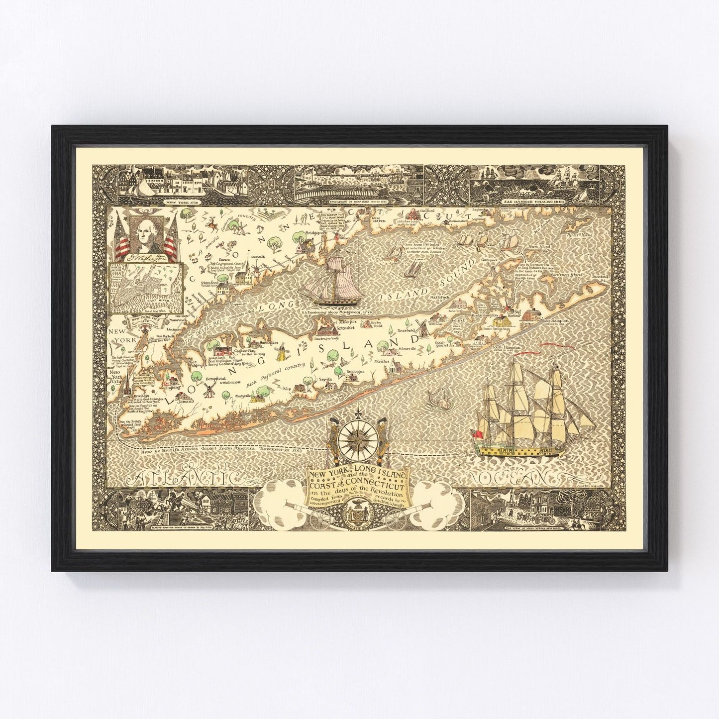 Vintage map of New York City, New York, 1931