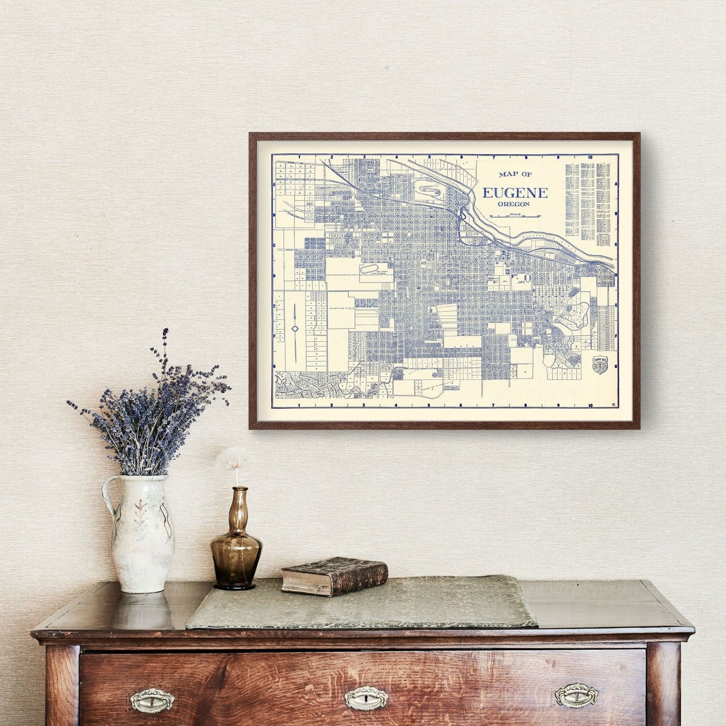 Vintage Map of Eugene, Oregon, 1920