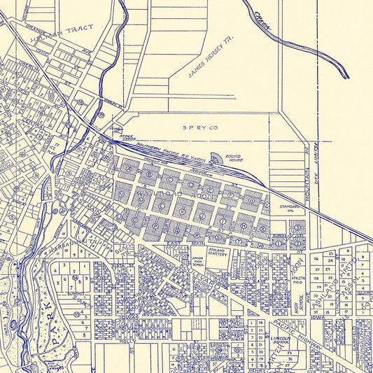 Vintage Map of Ashland, Oregon, 1920