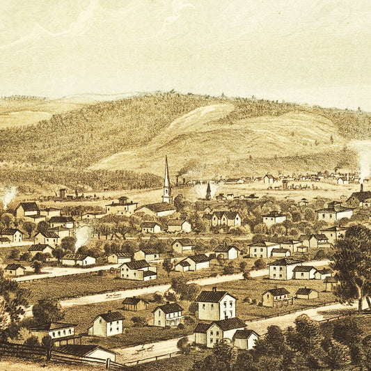 Vintage Map of Waverly, New York, 1881