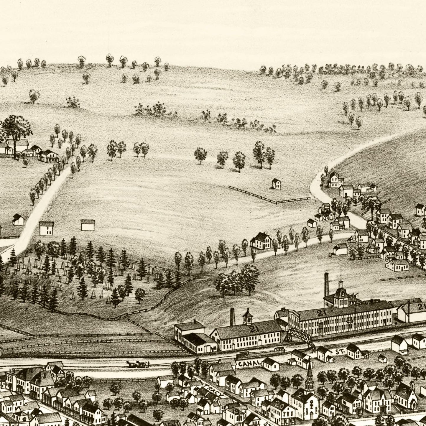 Vintage Map of Whitesboro, New York 1891