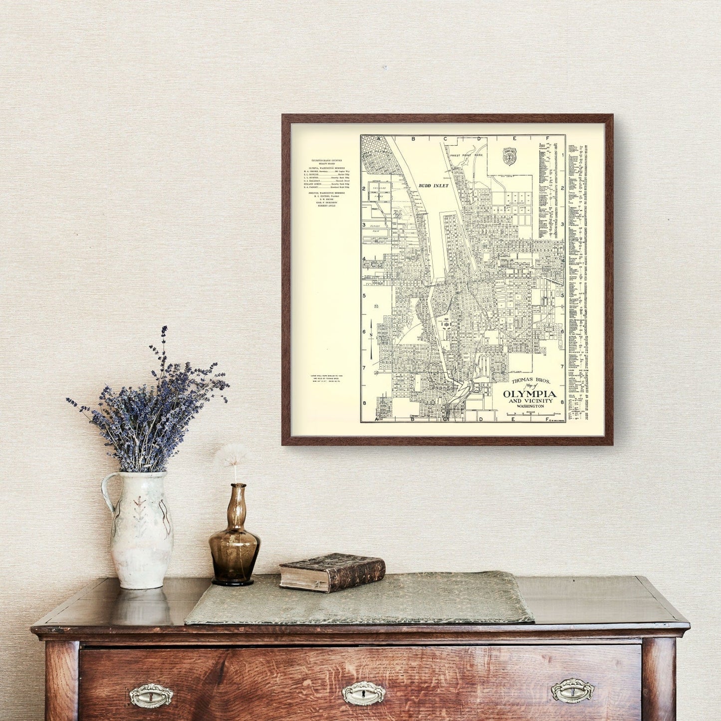 Vintage Map of Olympia, Washington, 1920